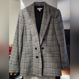 Bar III Blazer, Size 6, Gray Plaid